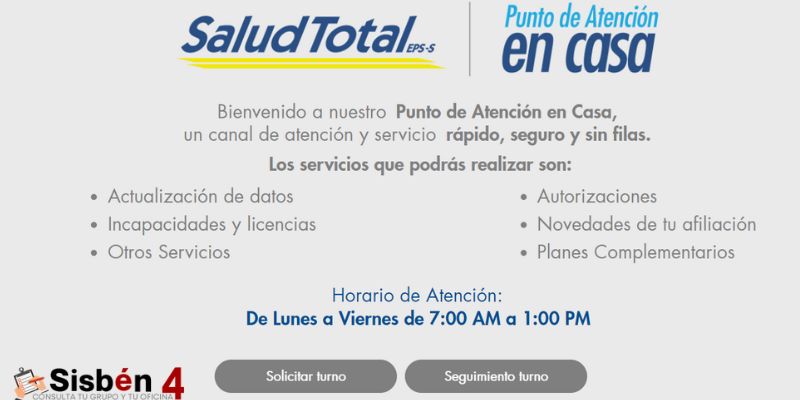 www.saludtotal.com.co oficina virtual autorizacion turno en casa